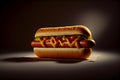 Juicy delicious hotdog. AI Generative