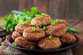 Juicy delicious meat cutlets