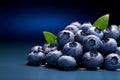 Juicy delights Organic blueberries with a background and copy space