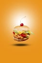 Juicy FLYING CHICKEN ZINGER WHOPPER BURGER, hamburger or cheeseburger with one chicken patties, with sauce, french fries and cold