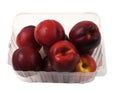 Juicy fresh Nectarines in a tray Royalty Free Stock Photo