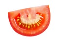 Juicy fresh Tomato Slice, Isolated on White Background Royalty Free Stock Photo
