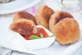 Juicy fried meat cutlets