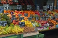 Wider angle view of Juicy fruits for sale Naschmarkt Vienna