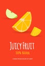 Juicy fruits poster