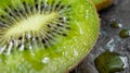 Juicy Green Slice of Fresh Kiwi, a Vibrant and Healthy Tropical Fruit Royalty Free Stock Photo