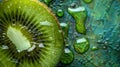 Juicy Green Slice of Fresh Kiwi, a Vibrant and Healthy Tropical Fruit Royalty Free Stock Photo