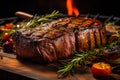 juicy grill thick meat steak generative ai Royalty Free Stock Photo
