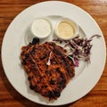 Juicy Grilled Chicken breast with Mayonnaise and Salad. Al Faham & x28;Arabian Dish