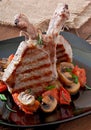 Juicy grilled pork steak Royalty Free Stock Photo