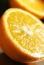 Juicy half oranges