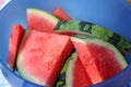 Traditional Finnish Summer Cottage Food: Watermelon Slices Royalty Free Stock Photo