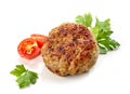 Juicy homemade baked meat cutlet