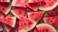 Juicy Insights: Unveiling the Vibrant Background of Fresh Ripe Watermelon Slices -