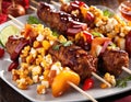 A juicy kebab, but replace the meat with chunks of candy apples and caramel corn.