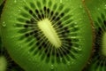 Juicy kiwi delight, close-up of refreshing kiwi fruit slice