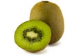 Juicy kiwi fruit isolated on white background. Royalty Free Stock Photo