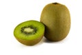 Juicy kiwi fruit isolated on white background.