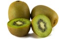 Juicy kiwi fruit isolated on white background. Royalty Free Stock Photo