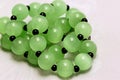 Juicy kiwi style green beads