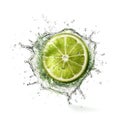 Juicy lime with splash
