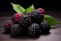 Juicy Loganberry black berry. Generate Ai