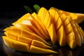 Juicy Mango slices fruit. Generate Ai