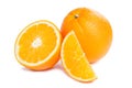 Juicy orange fruit and his segments Royalty Free Stock Photo