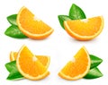 Juicy orange isolated on the white background Royalty Free Stock Photo