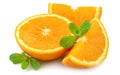 Juicy orange with mint Royalty Free Stock Photo