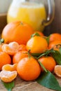 Juicy orange tangerines