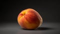 Juicy peach, ripe and fresh, a healthy snack from nature generated by AI