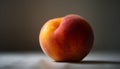 Juicy peach, ripe and fresh, a healthy snack from nature generated by AI