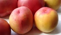 Juicy peaches, plums Royalty Free Stock Photo