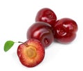 Juicy plums. Royalty Free Stock Photo