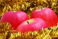 Juicy red christmas apples