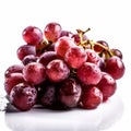 Juicy Red Grapes ON WHITE BACK GROUND