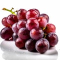 Juicy Red Grapes ON WHITE BACK GROUND