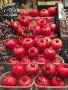 Juicy red Pomegranates for sale Royalty Free Stock Photo