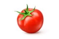 Juicy red tomato  isolated on white background. Royalty Free Stock Photo