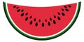 Juicy red watermelon slice. Summer fresh icon