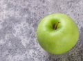 Juicy ripe green Apple with water drops Royalty Free Stock Photo