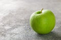 Juicy ripe green Apple with water drops Royalty Free Stock Photo