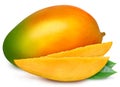 Juicy ripe mango isolated Royalty Free Stock Photo