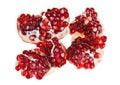 Juicy ripe open pomegranate piece Royalty Free Stock Photo