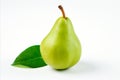 Juicy ripe pear isolated on white background high quality detailed image for advertising Royalty Free Stock Photo
