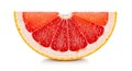 Juicy ruby red grapefruit half isolated fresh fruit Royalty Free Stock Photo