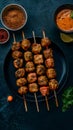 Juicy seekh kababs on skewers spiced and grilled to perfection