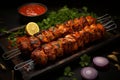 Juicy skewered seekh kababs a mouthwatering blend of spices and grilled goodness