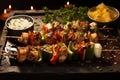 Juicy skewered seekh kababs a mouthwatering blend of spices and grilled goodness